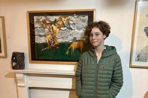 Evan with painting 2 26