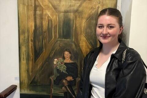 Georgie with painting 26